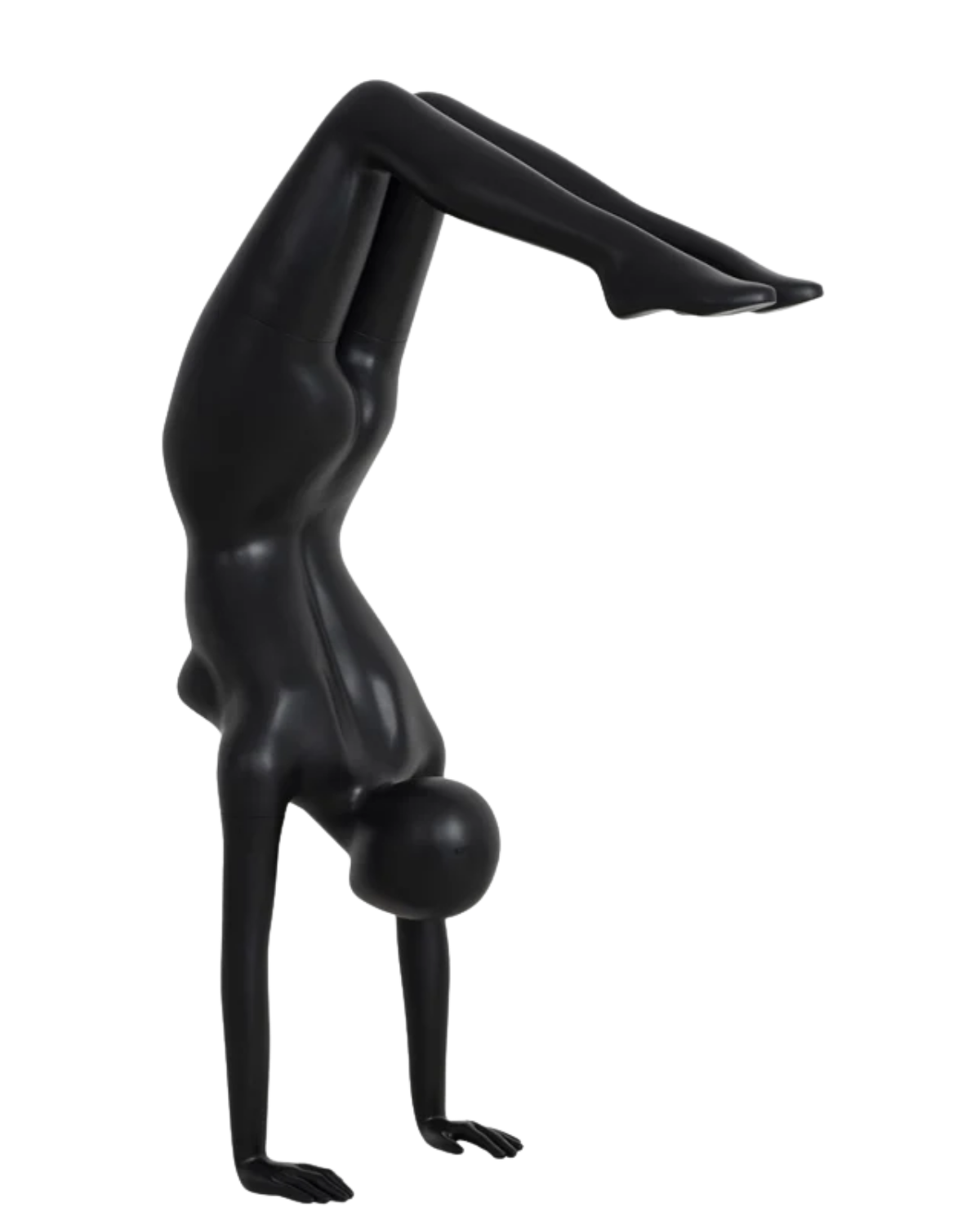 matte black fiberglass mannequin angle view