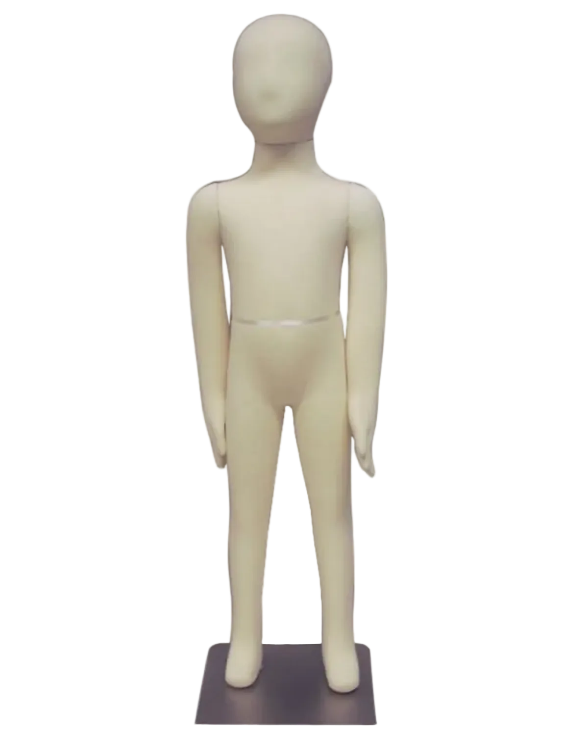 Flexible 4-year old child mannequin with jersey foam construction