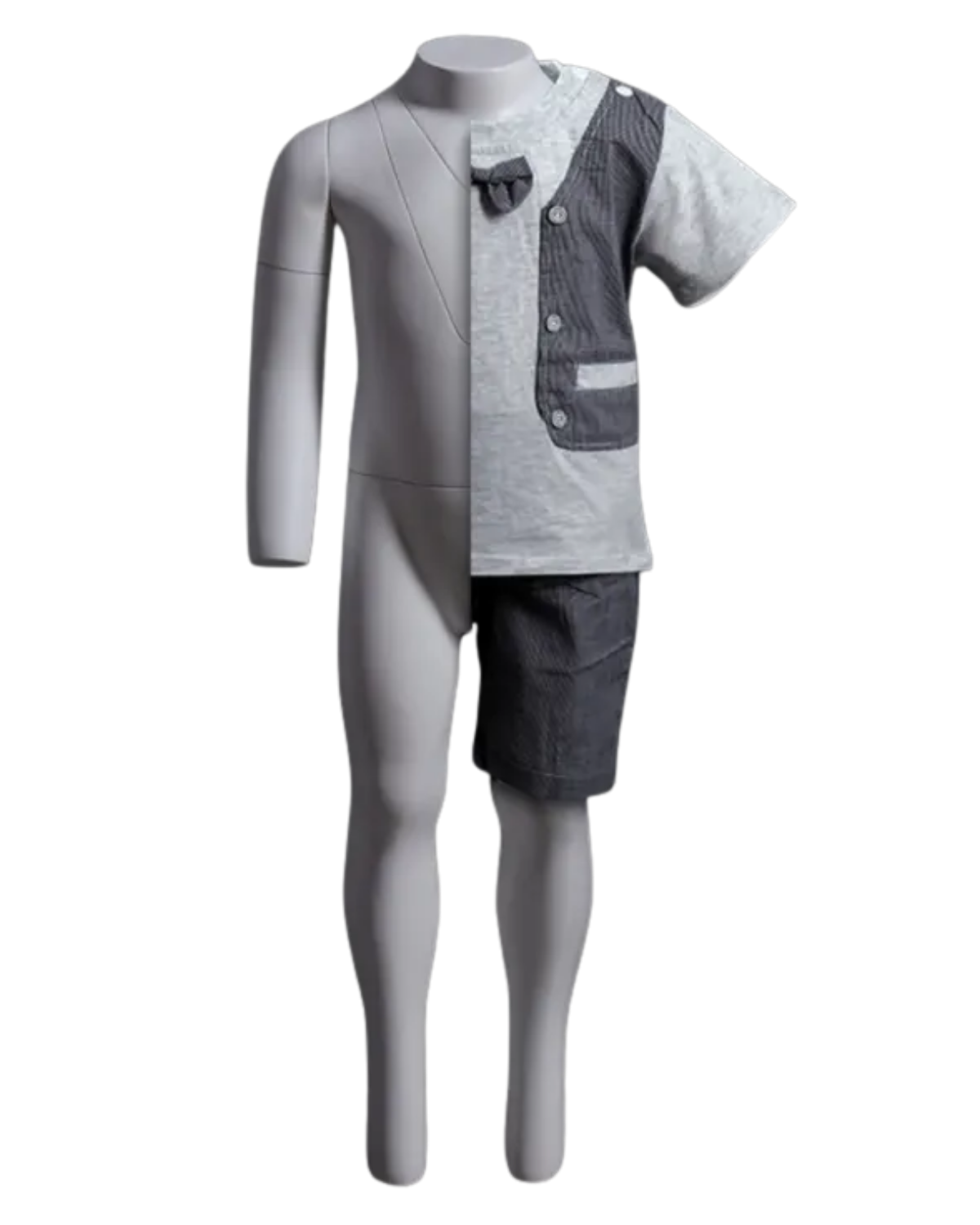 Roxy Display Ghost Child Size 2T posable mannequin with detachable arms, ideal for children's clothing displays.