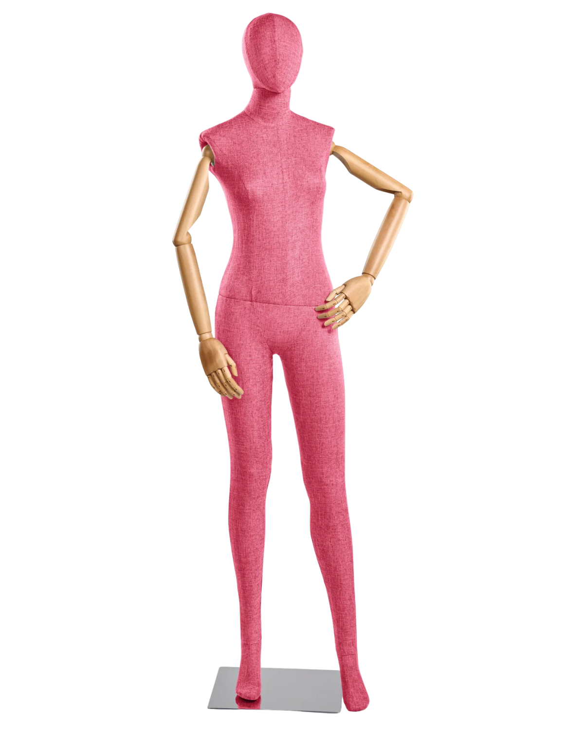 Female Fabric-Wrapped Mannequin with Articulating Arms – Multiple Poses & Finishes