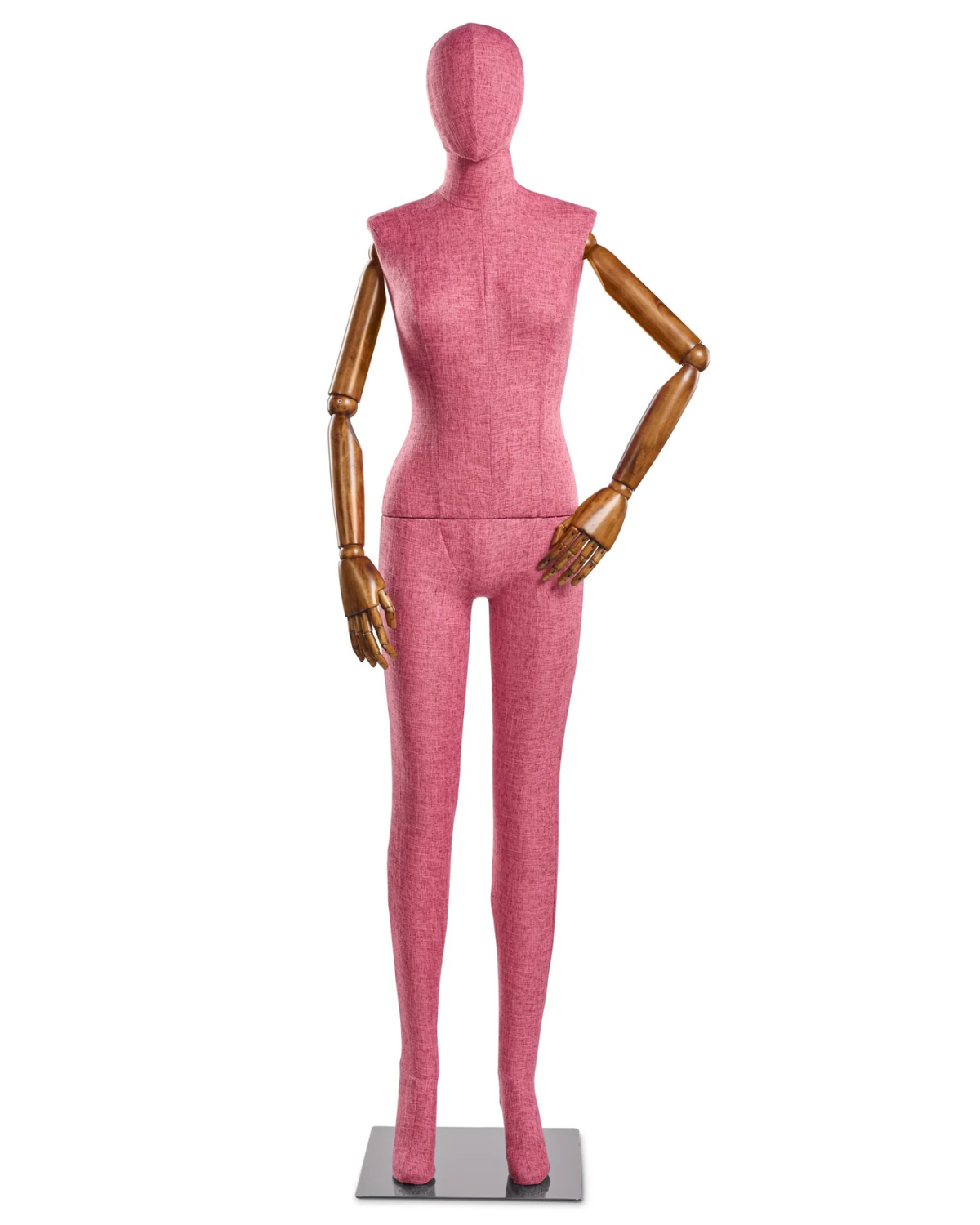 Female Fabric-Wrapped Mannequin with Articulating Arms – Multiple Poses & Finishes