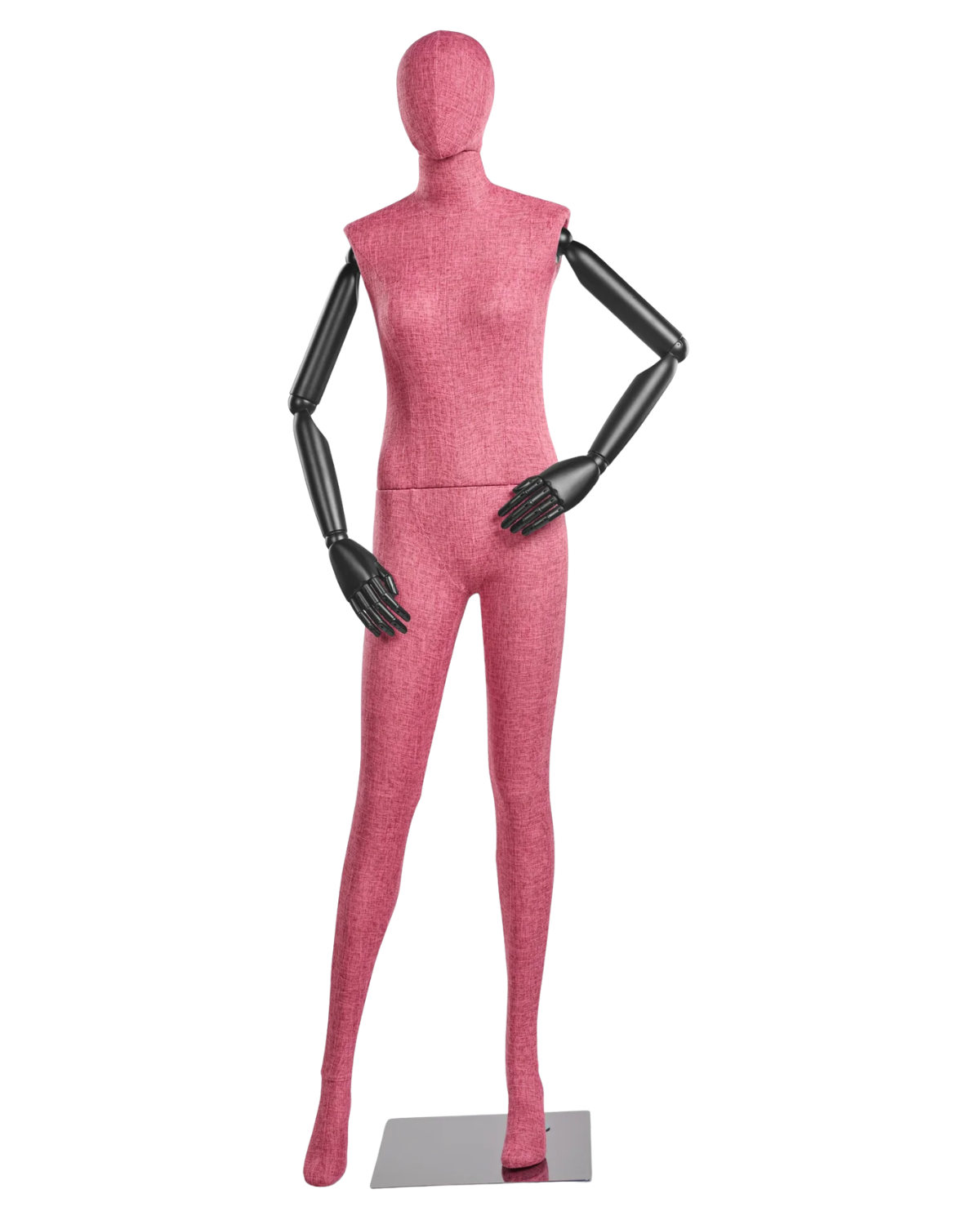 Female Fabric-Wrapped Mannequin with Articulating Arms – Multiple Poses & Finishes