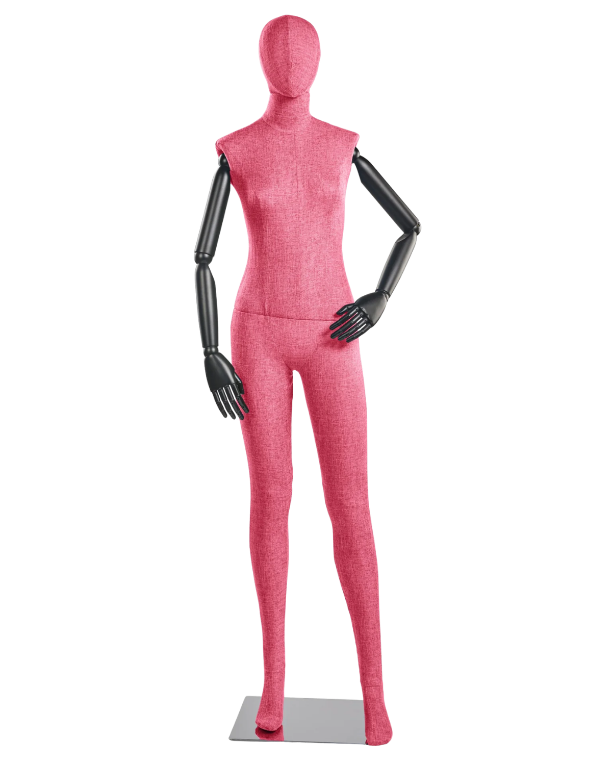 Female Fabric-Wrapped Mannequin with Articulating Arms – Multiple Poses & Finishes