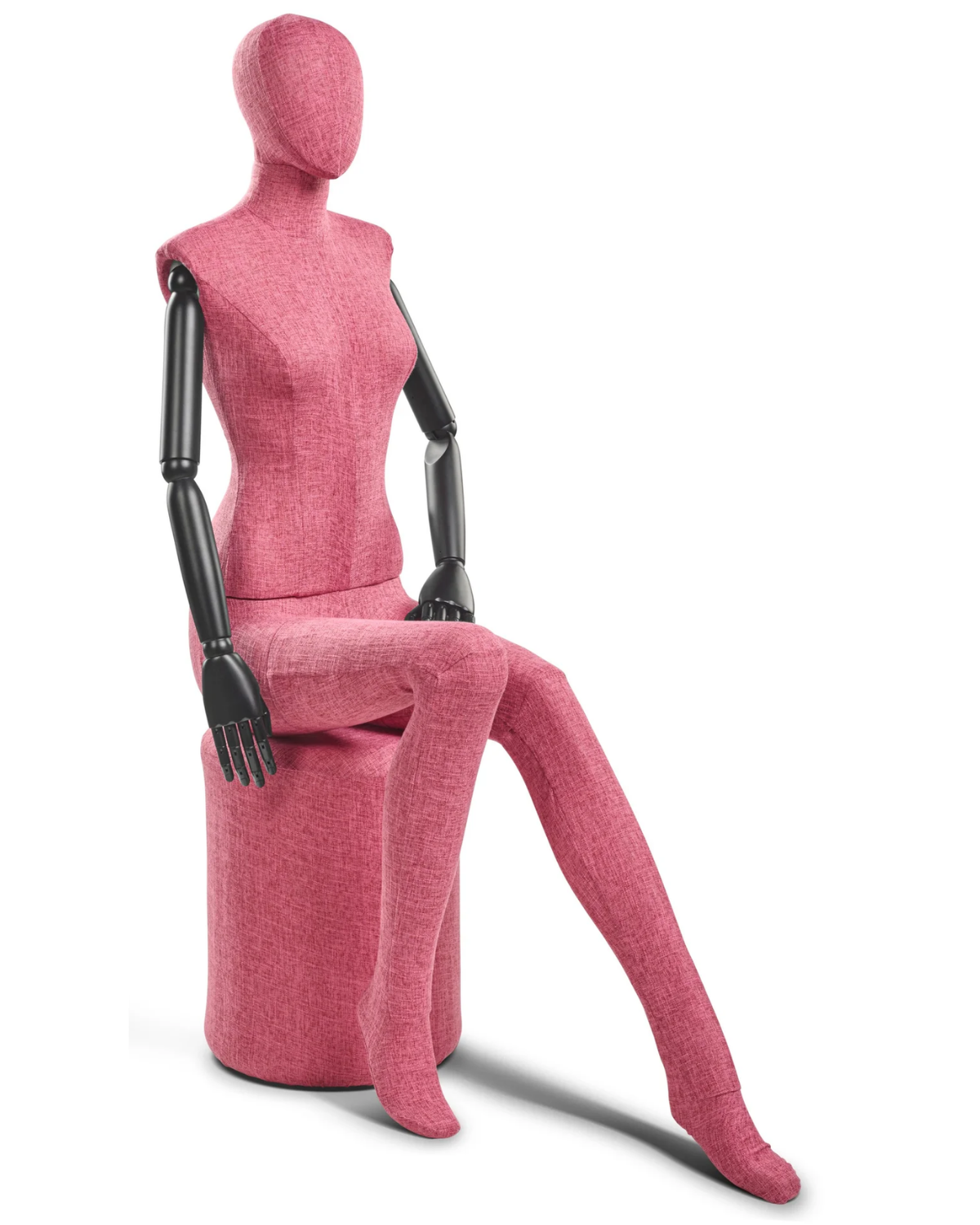 Female Fabric-Wrapped Mannequin with Articulating Arms – Multiple Poses & Finishes