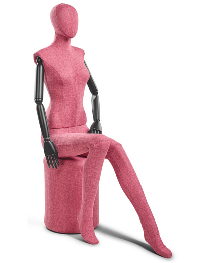 Female Fabric-Wrapped Mannequin with Articulating Arms – Multiple Poses & Finishes