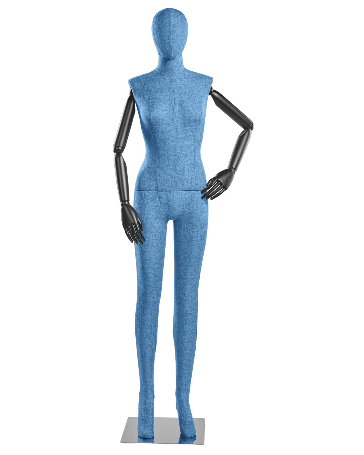 Female Fabric-Wrapped Mannequin with Articulating Arms – Multiple Poses & Finishes