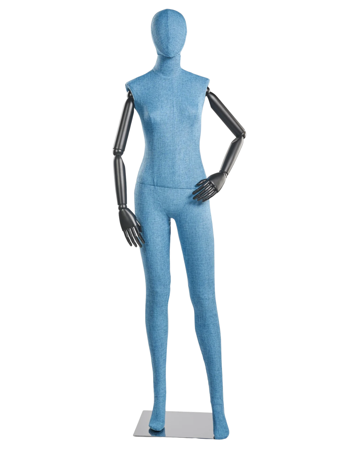 Female Fabric-Wrapped Mannequin with Articulating Arms – Multiple Poses & Finishes