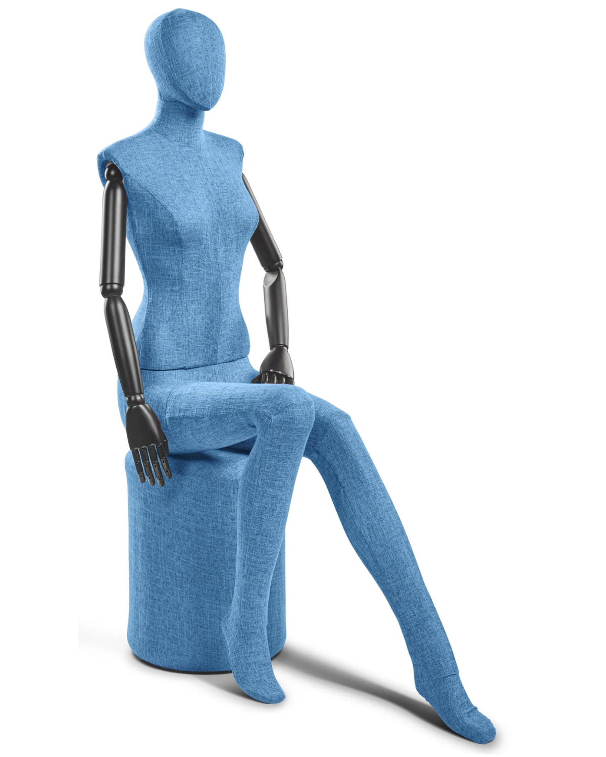 Female Fabric-Wrapped Mannequin with Articulating Arms – Multiple Poses & Finishes