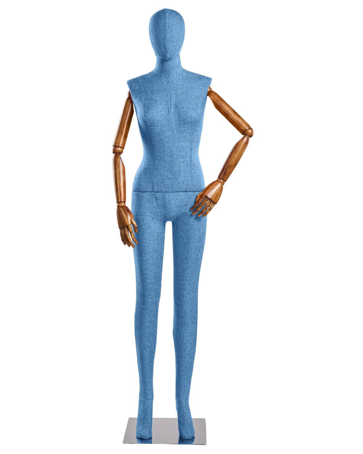Female Fabric-Wrapped Mannequin with Articulating Arms – Multiple Poses & Finishes