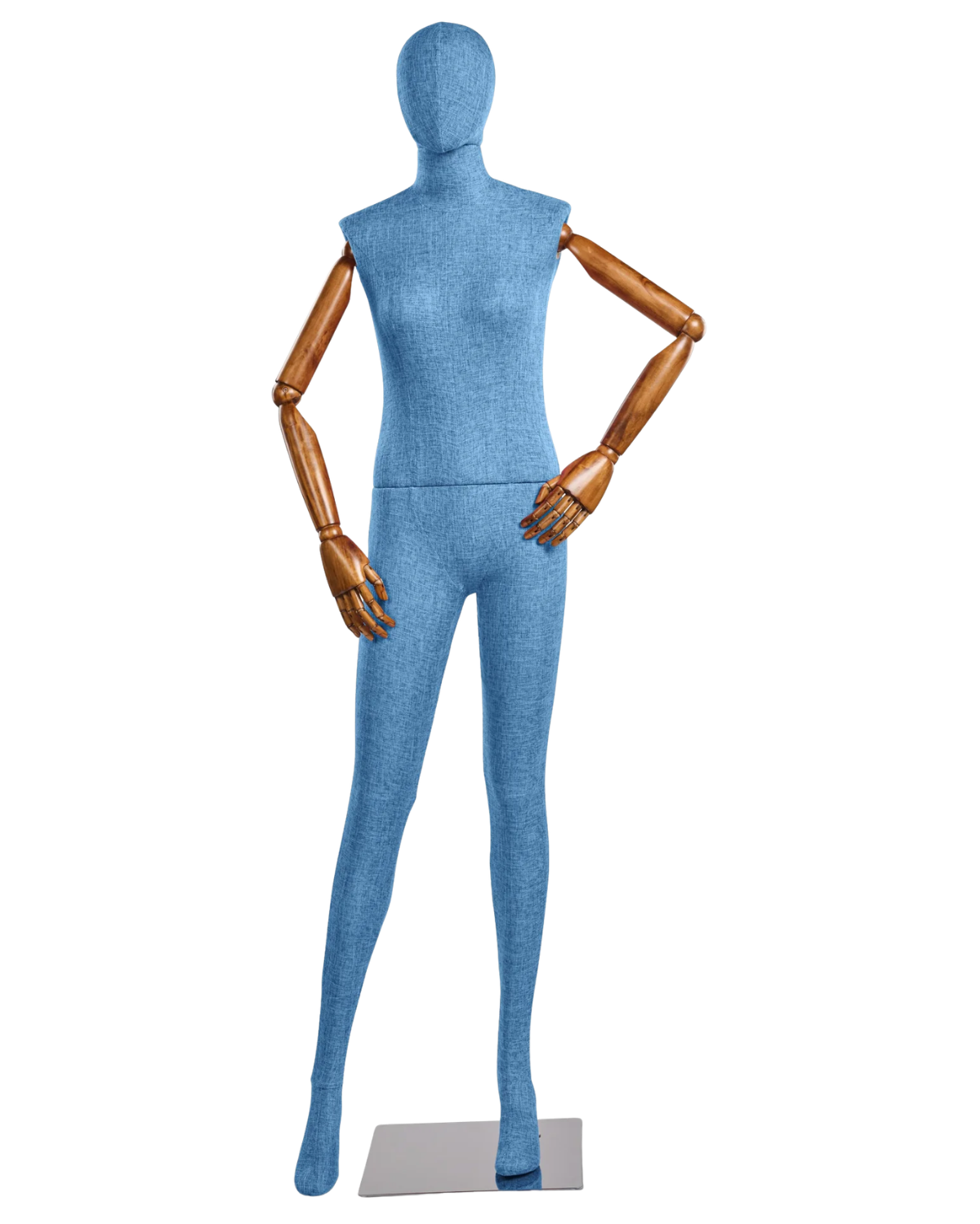Female Fabric-Wrapped Mannequin with Articulating Arms – Multiple Poses & Finishes