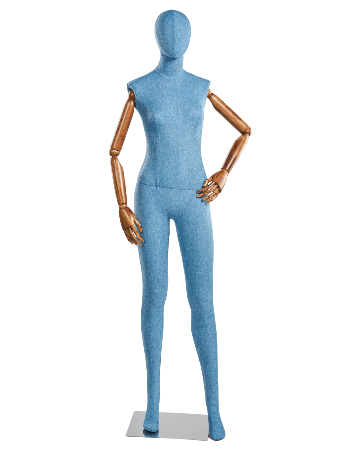 Female Fabric-Wrapped Mannequin with Articulating Arms – Multiple Poses & Finishes