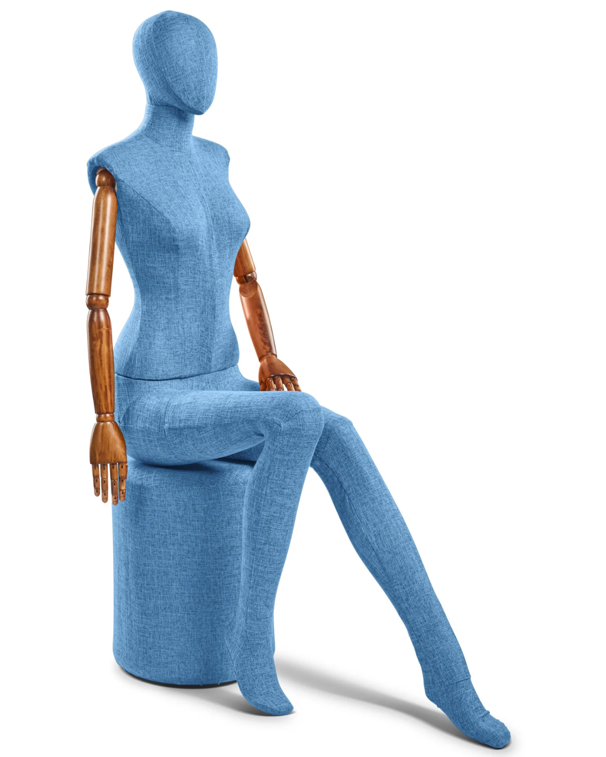 Female Fabric-Wrapped Mannequin with Articulating Arms – Multiple Poses & Finishes