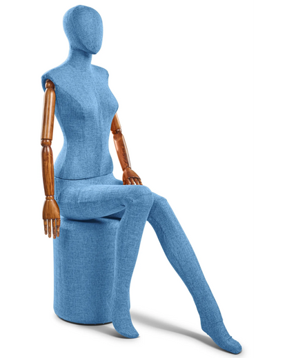 Female Fabric-Wrapped Mannequin with Articulating Arms – Multiple Poses & Finishes