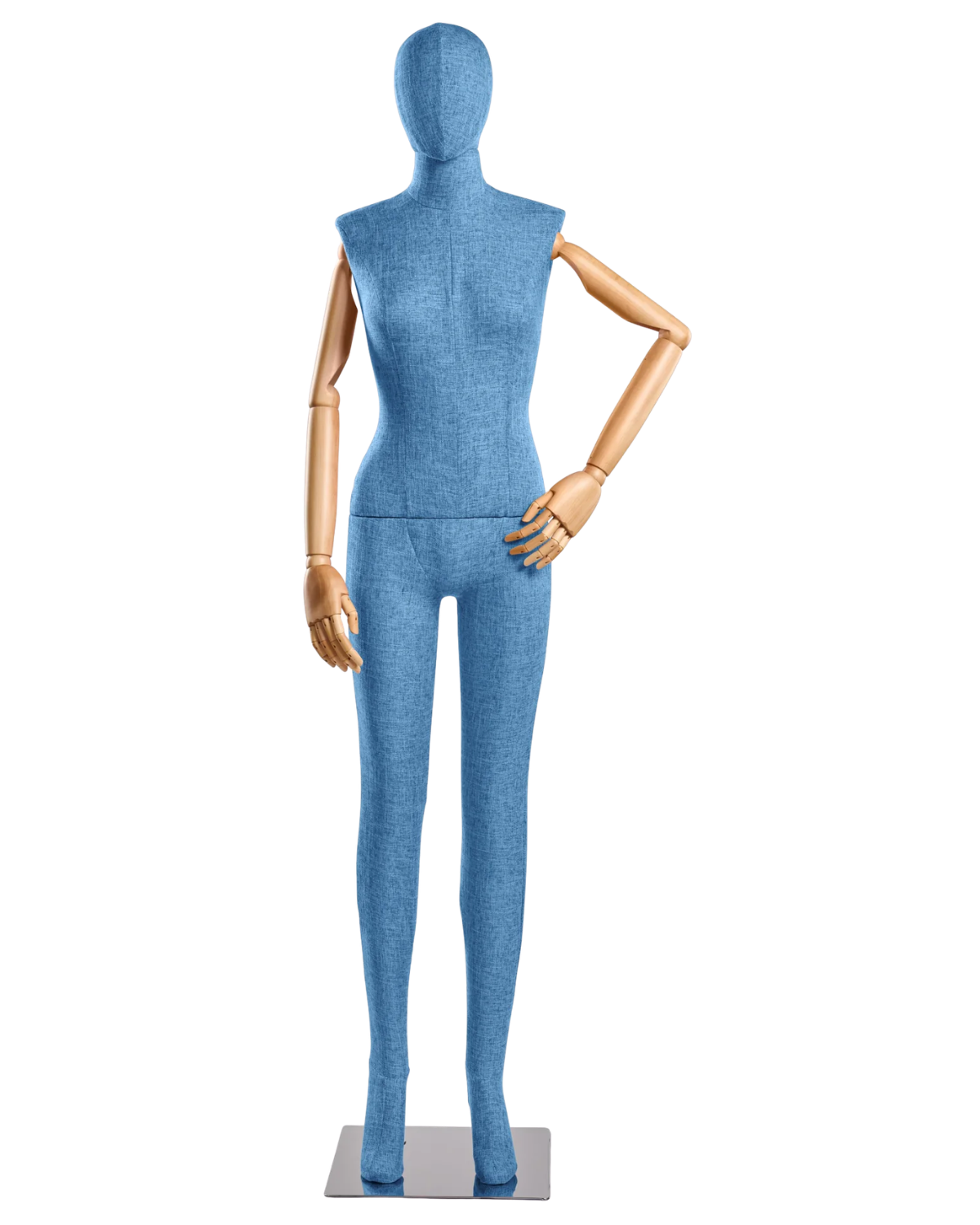 Female Fabric-Wrapped Mannequin with Articulating Arms – Multiple Poses & Finishes