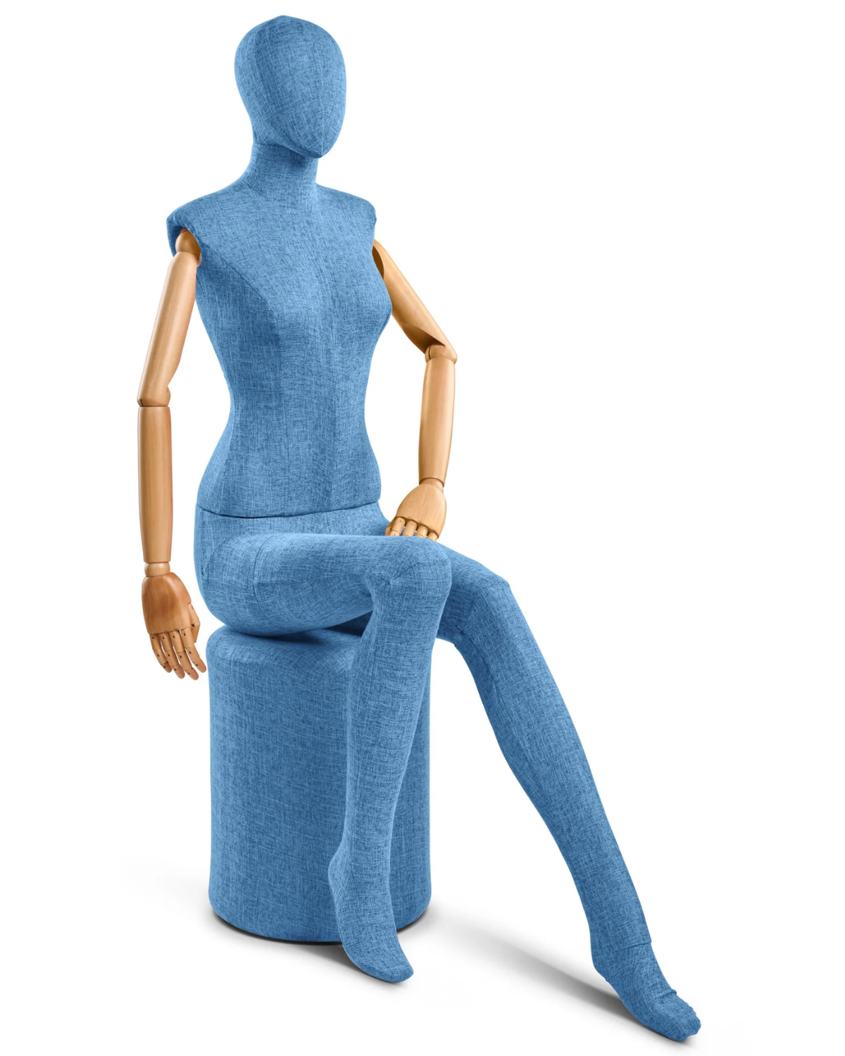 Female Fabric-Wrapped Mannequin with Articulating Arms – Multiple Poses & Finishes