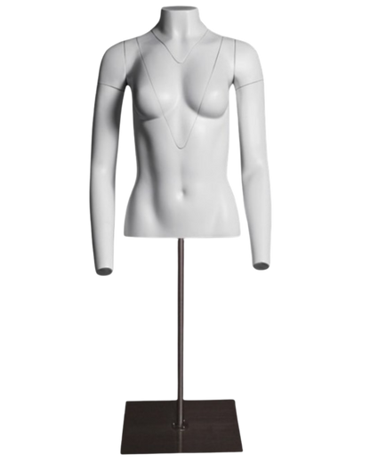 Ghost matte white female torso with magnetic removable neck and arm components