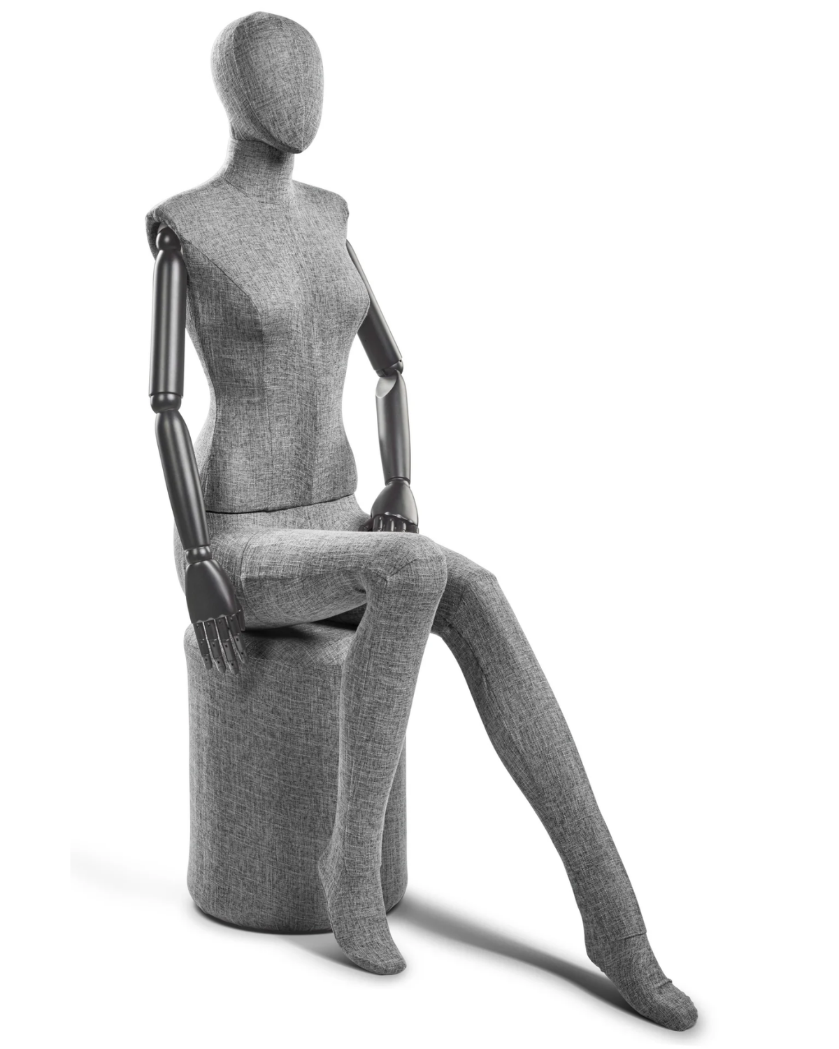 Female Fabric-Wrapped Mannequin with Articulating Arms – Multiple Poses & Finishes