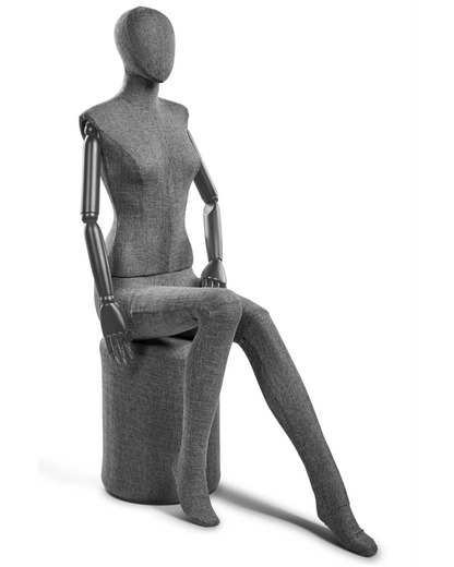 Female Fabric-Wrapped Mannequin with Articulating Arms – Multiple Poses & Finishes