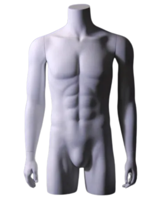 Ghost male mannequin with detachable arms for apparel photography and invisible mannequin displays
