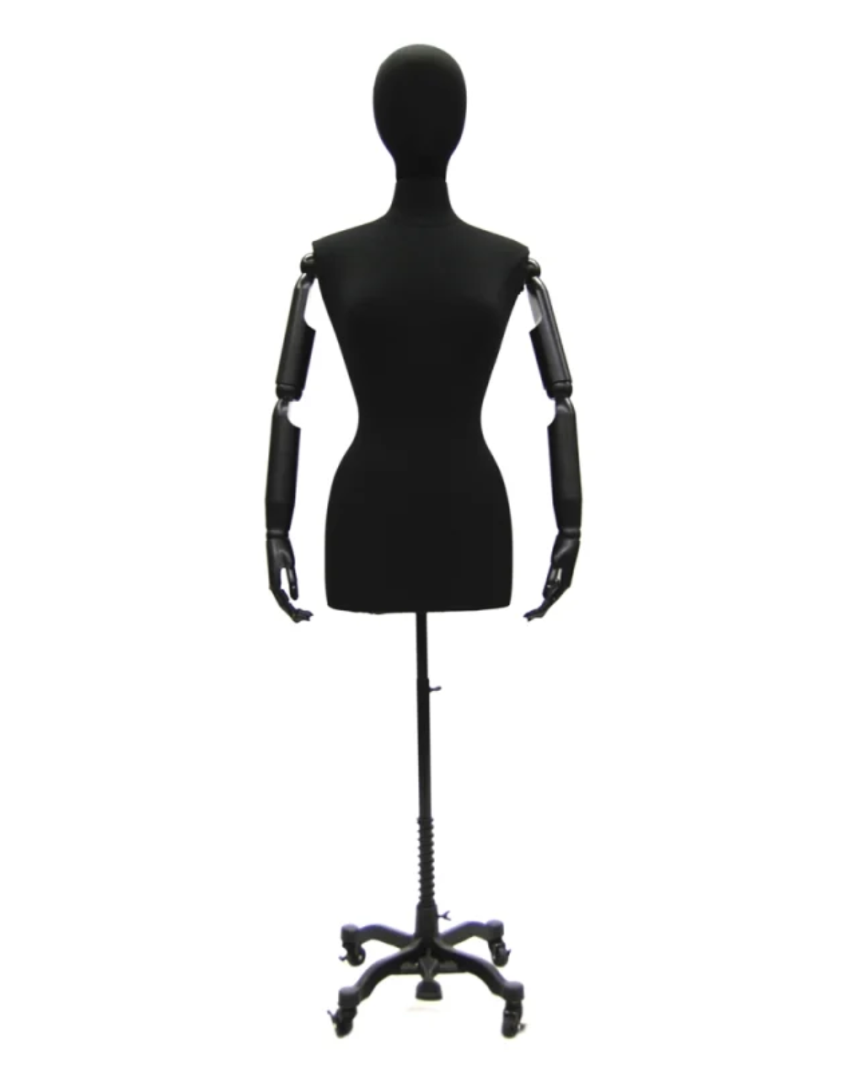 Black 3/4 dress form Female front view