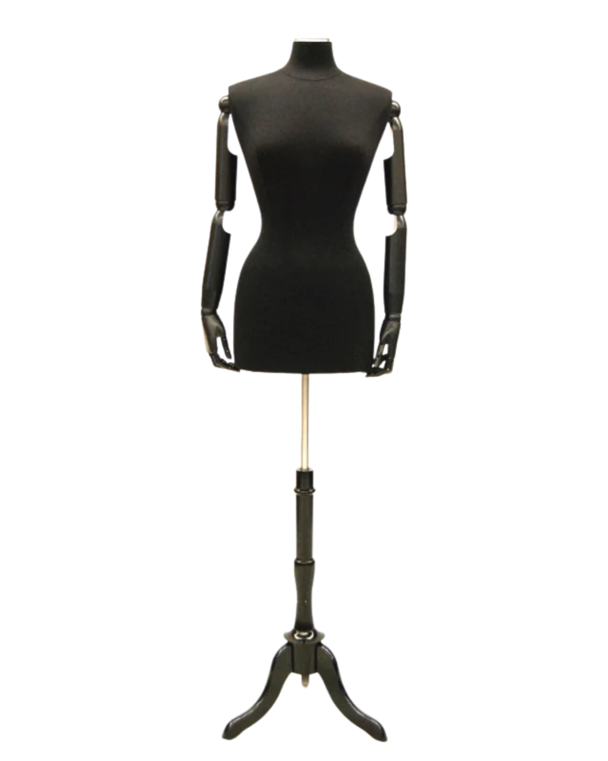 Black 3/4 dress form Female front view headless