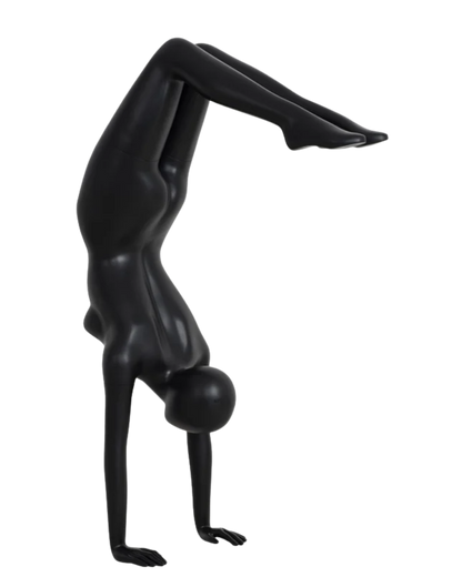 matte black fiberglass mannequin angle view