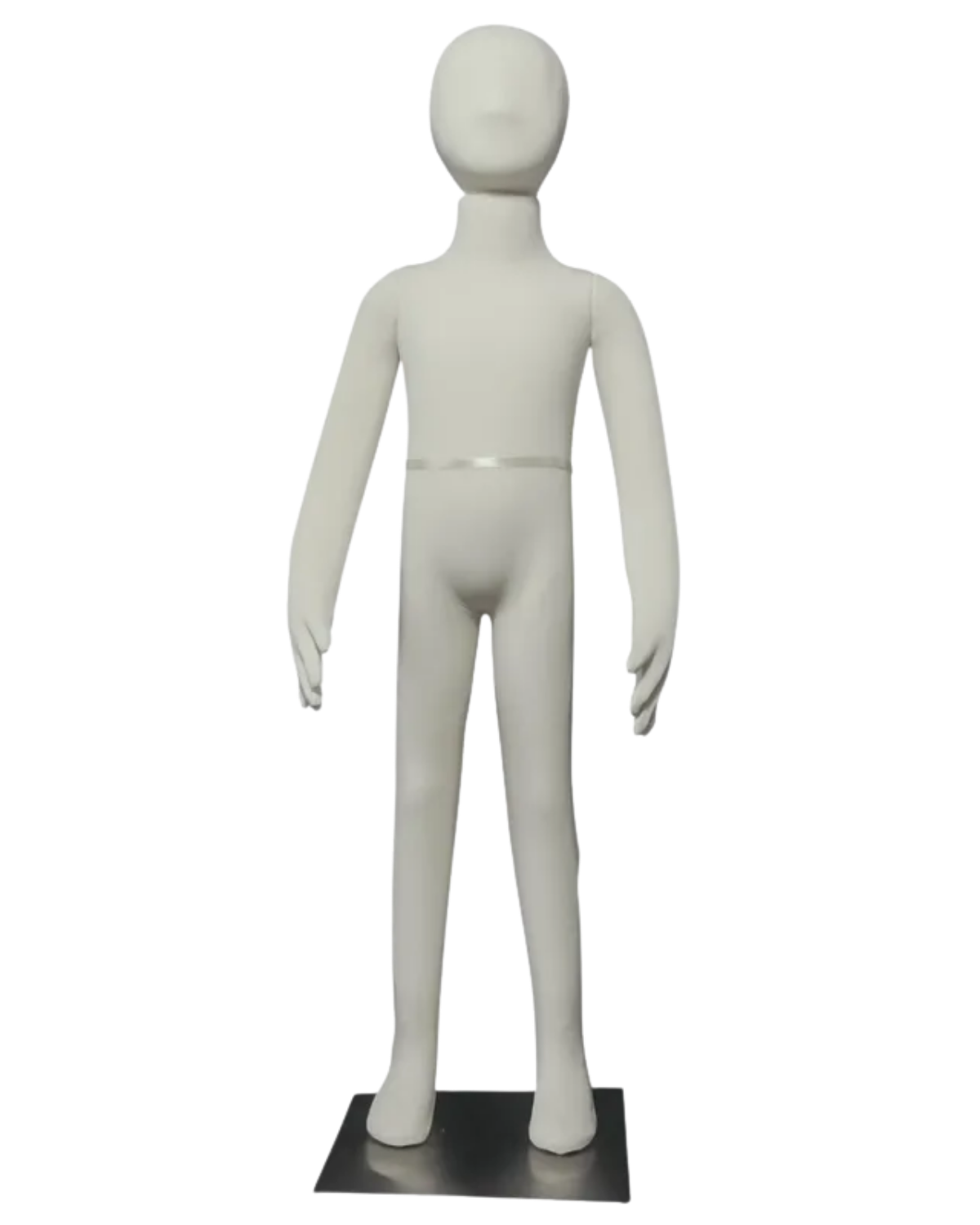 3' 8" beige full body bendable child mannequin front view