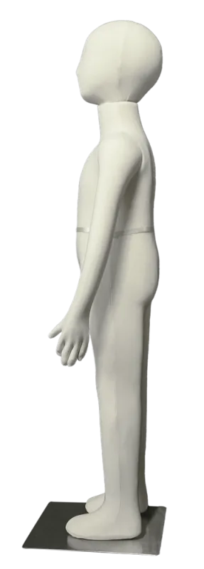 
3' 8" beige full body bendable child mannequin side view
