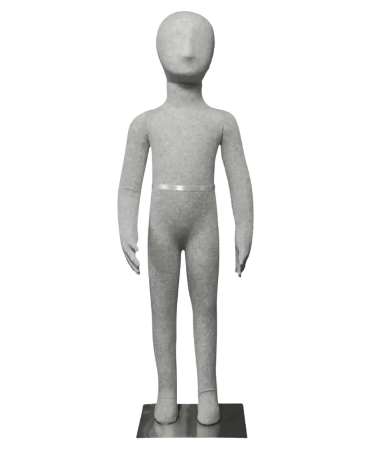 3' 8" bendable child mannequin, grey, front view