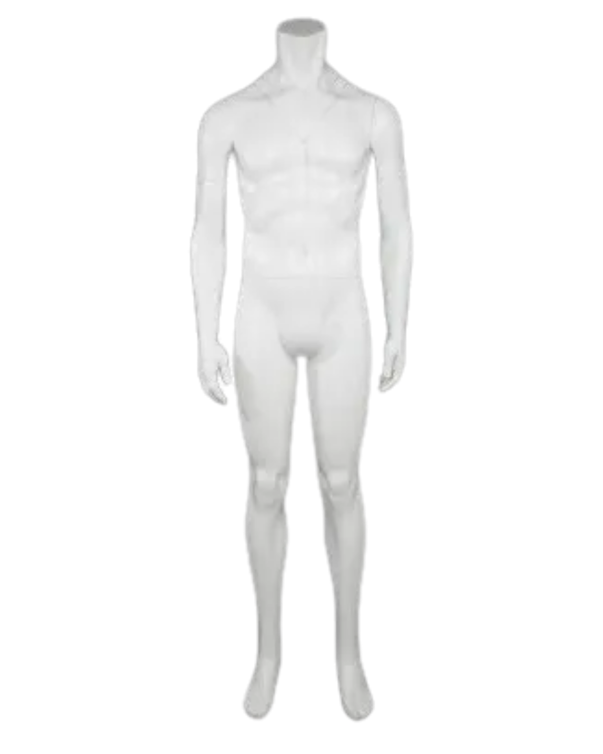 Matte white male full body ghost mannequin for invisible apparel photography