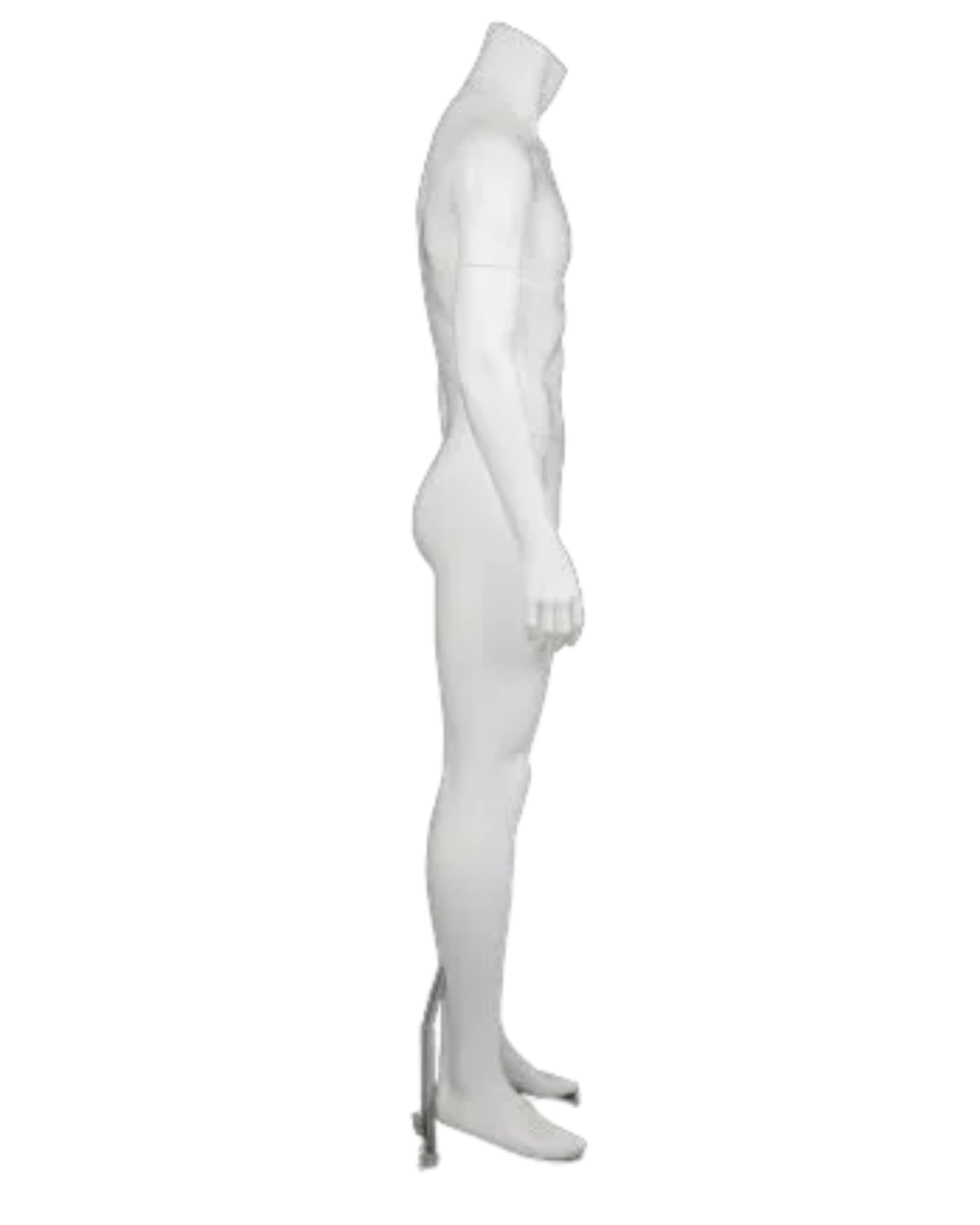 side view removable components of male ghost mannequin with magnetic fittings
