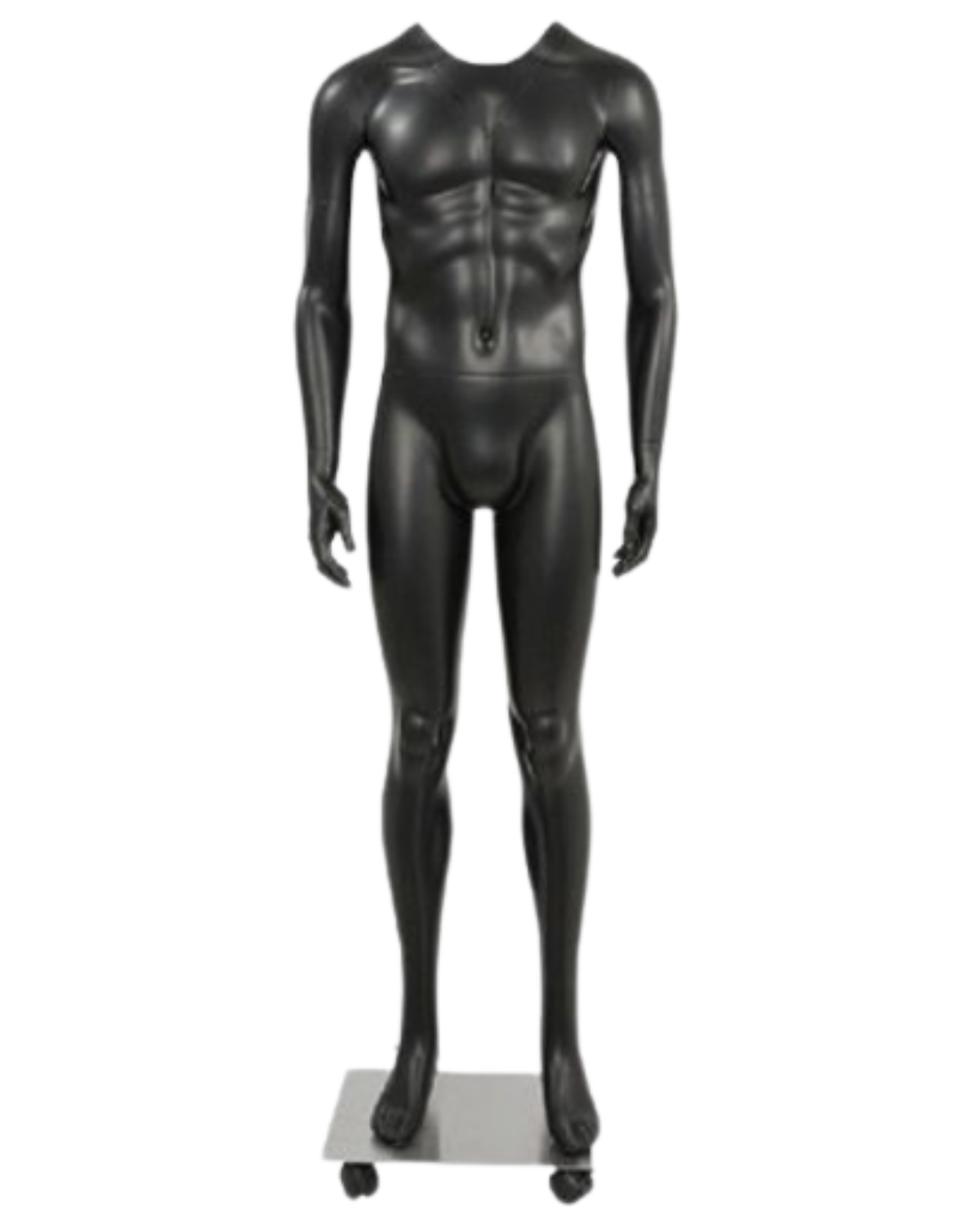 Matte black Ghost mannequin front view neck removed