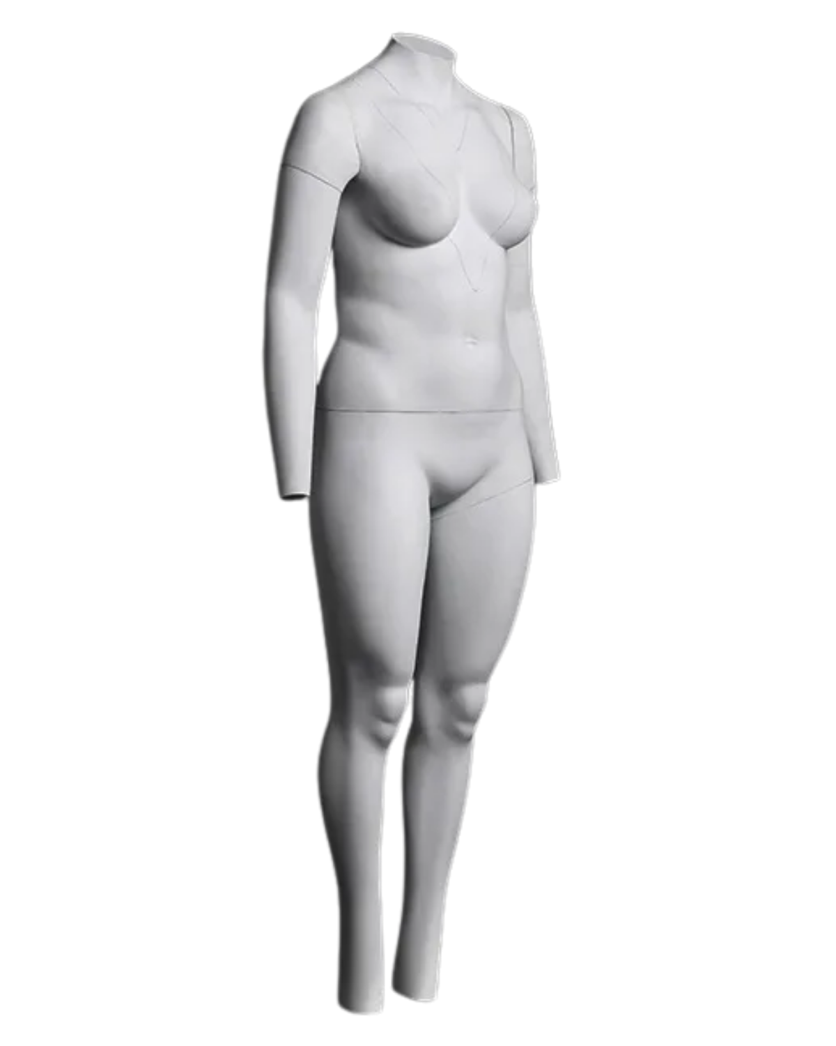 Professional plus size female ghost mannequin for fashion product photography