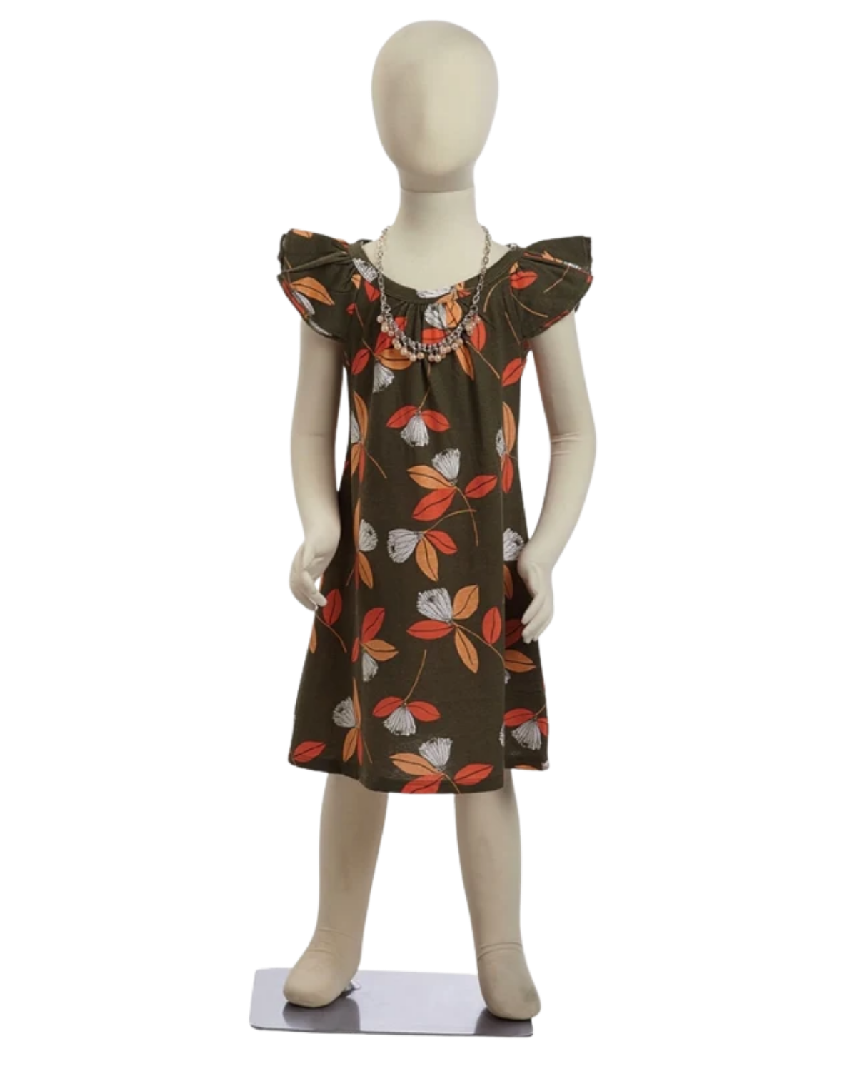 5-year old flexible child mannequin displaying children's apparel