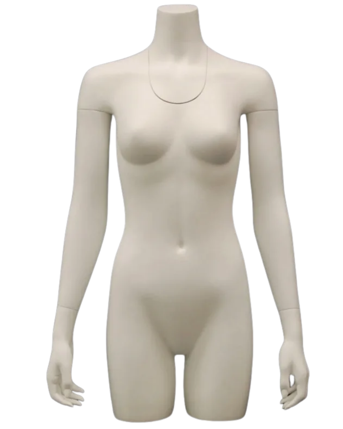 Ghost female headless 3/4 torso display form with detachable arms for e-commerce apparel photography