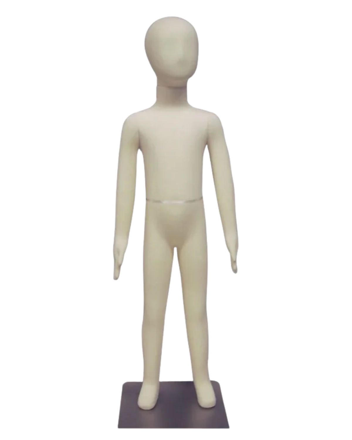 Flexible 6-year old child mannequin with jersey foam construction