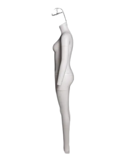 Female White Ghost Mannequin Side View