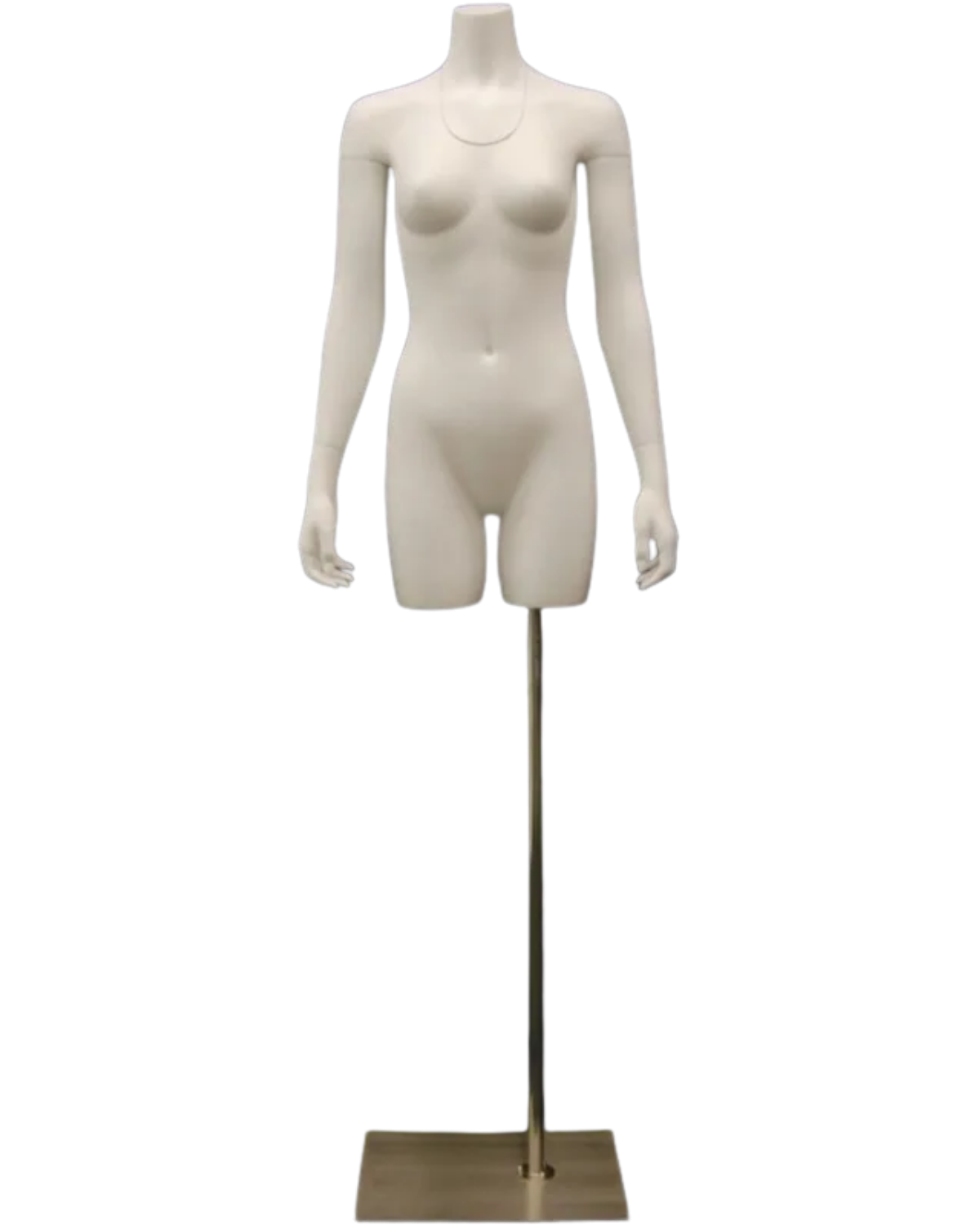Ghost female mannequin with detachable arms and removable neck for apparel photography and retail displays