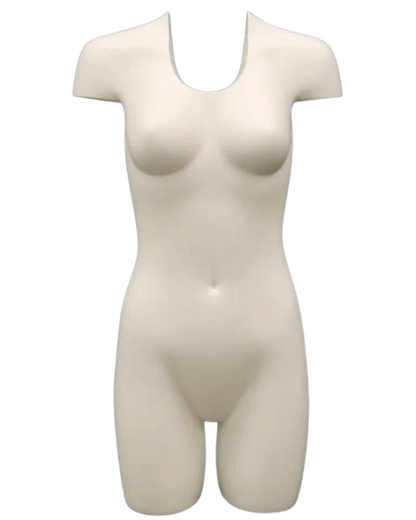 Ghost female 3/4 torso display form with removable neck for invisible mannequin photography
