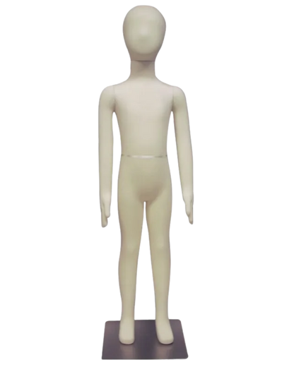 Flexible 8-year old child mannequin with jersey foam construction