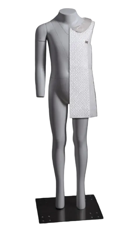 Ghost child mannequin demonstrating invisible mannequin photography effect for children's clothing