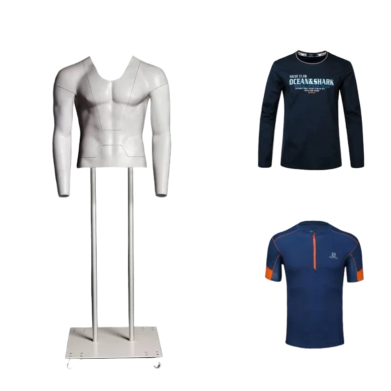 Full Body Male Ghost Mannequin Rear Opening For Jacket Photography