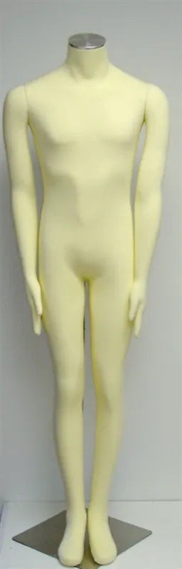 Beige foam posable male mannequin for display, flexible and economical, by Posable Mannequins.