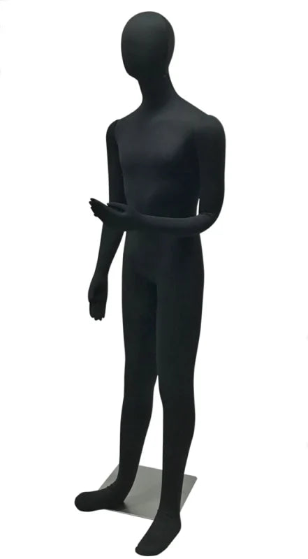 posable black male mannequin angled display view