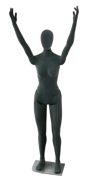 DaVinci Posable Female Mannequin – Gray Headless Bendable Display