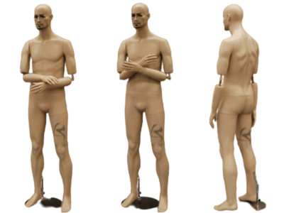 Mannequin figures from multiple angles on a white background