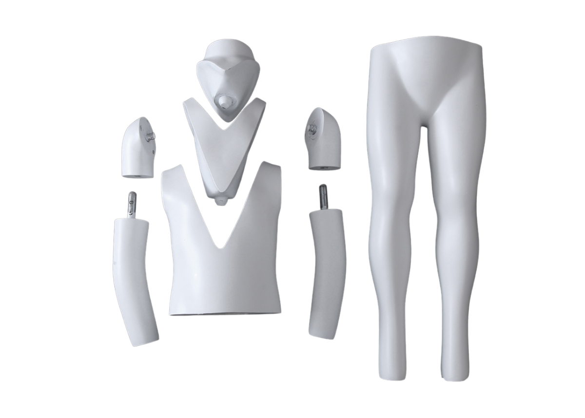 Posable Ghost Child Size 2T mannequin with detachable arms by Roxy Display, designed for flexible display setups.