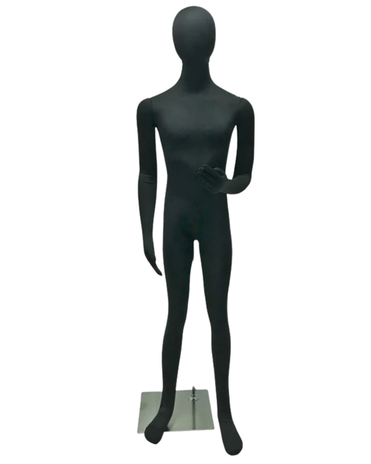 economical flexible male mannequin black foam front view