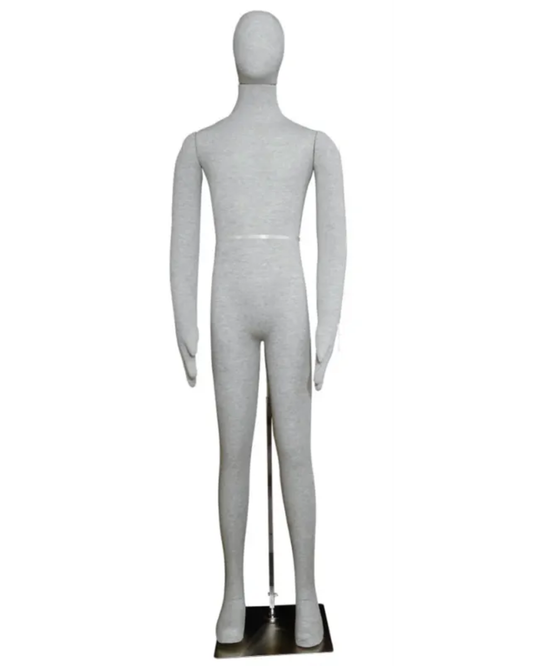 posable male mannequin gray flexible foam front view