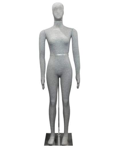 flexible female mannequin grey front view